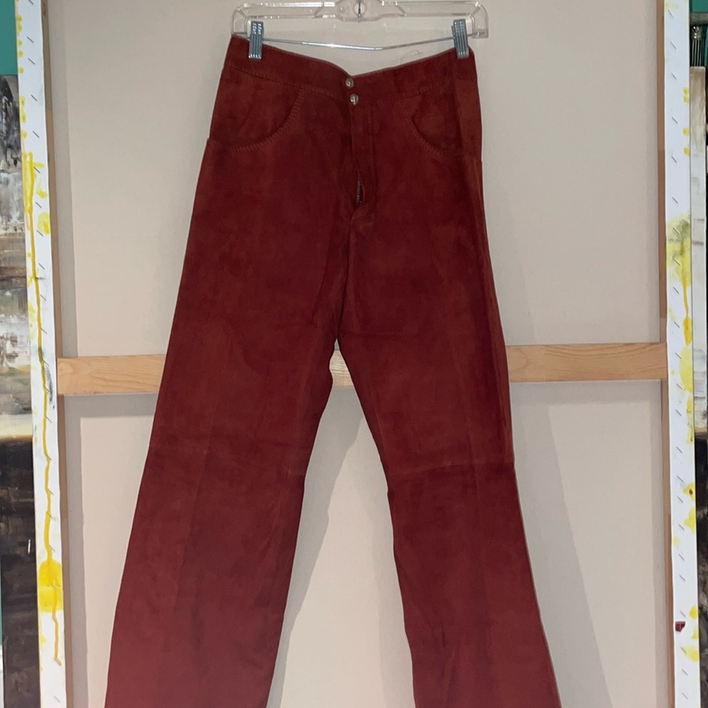 Bergdorf Goodman leather suede pants